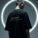 Monday Recovery Protocol – Temporal Loop – Heavy, Oversize, Unisex Tişört