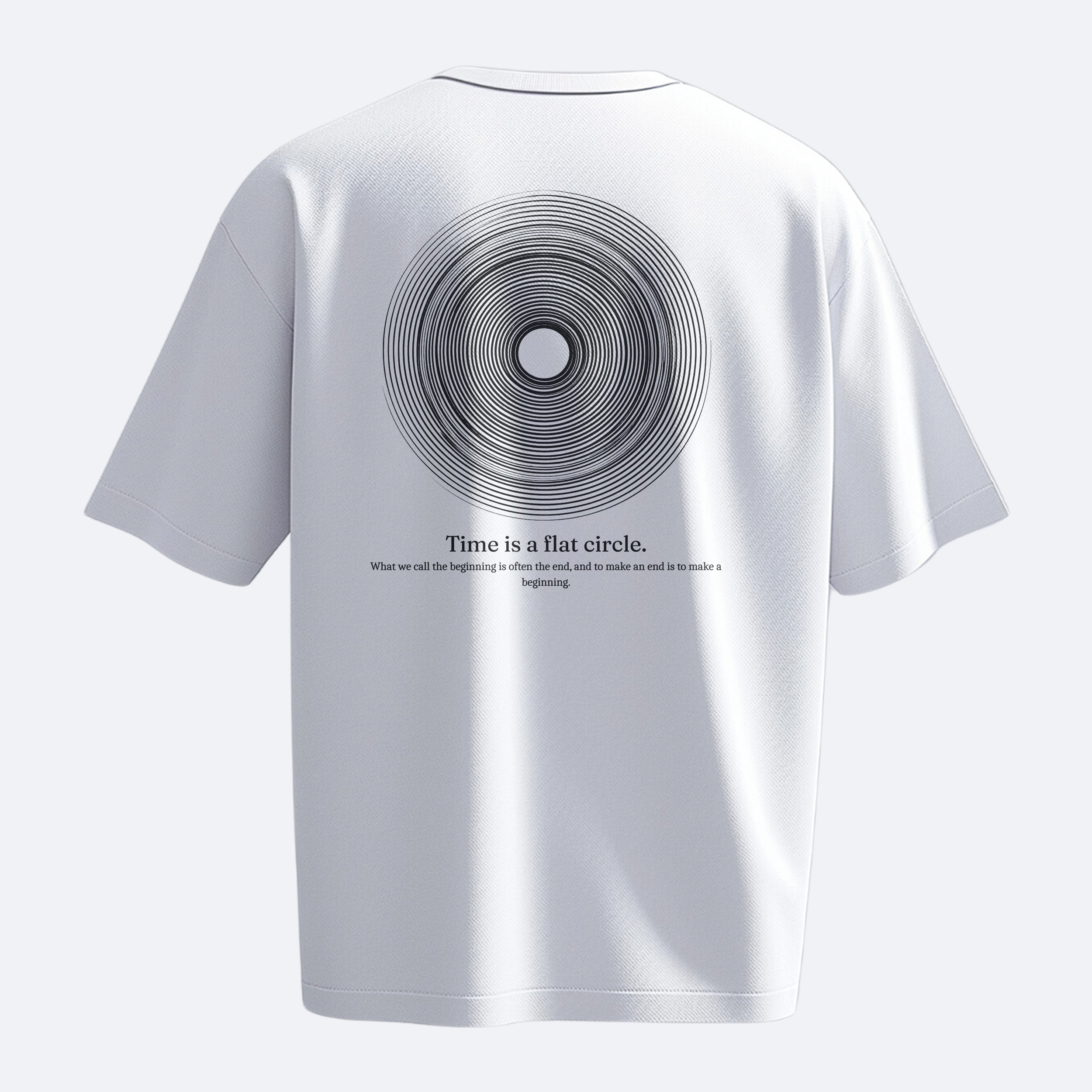 Flat Circle - True Detective - Heavy, Oversize, Unisex Tişört