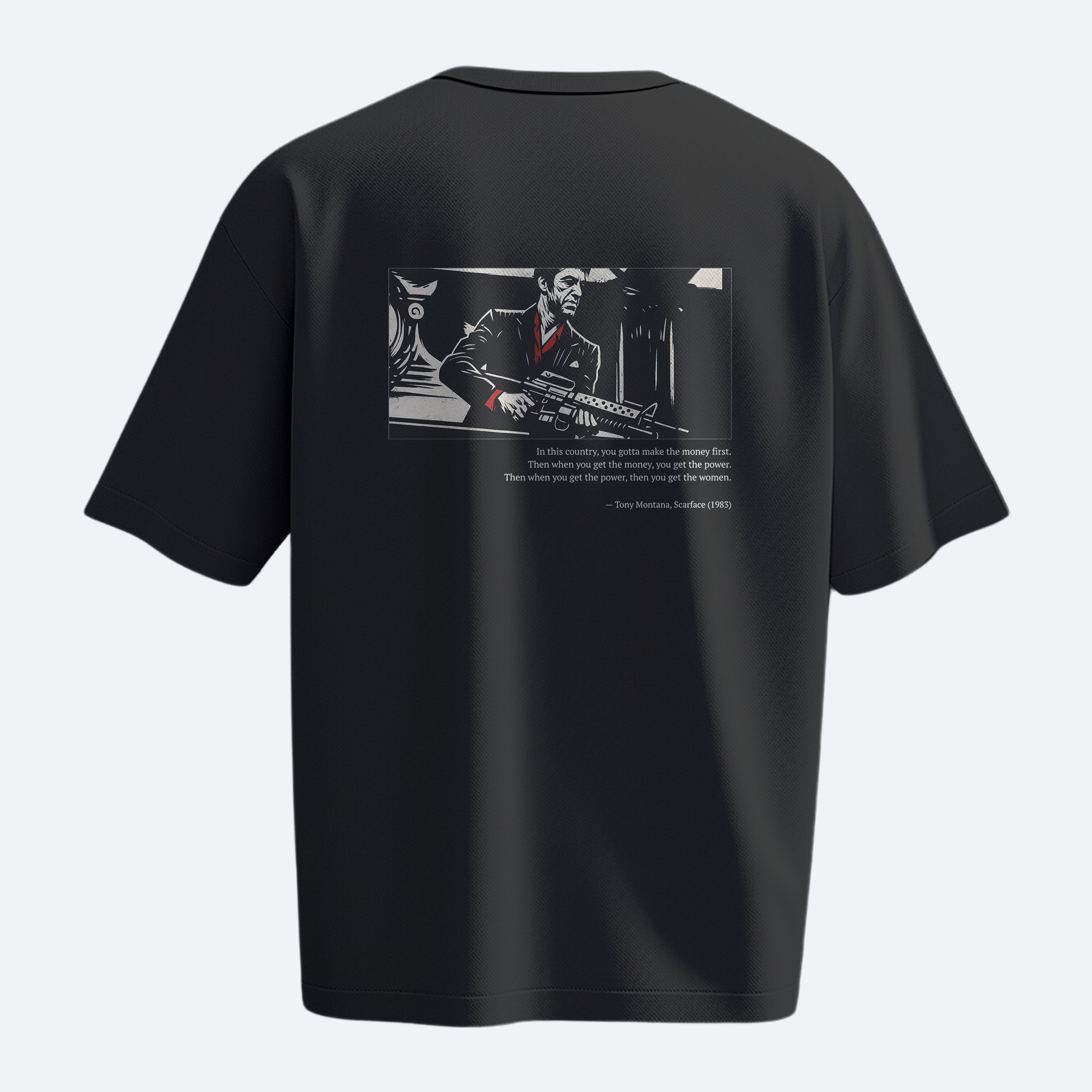 Money. Power. Women. - Scarface - Heavy, Oversize, Unisex Tişört