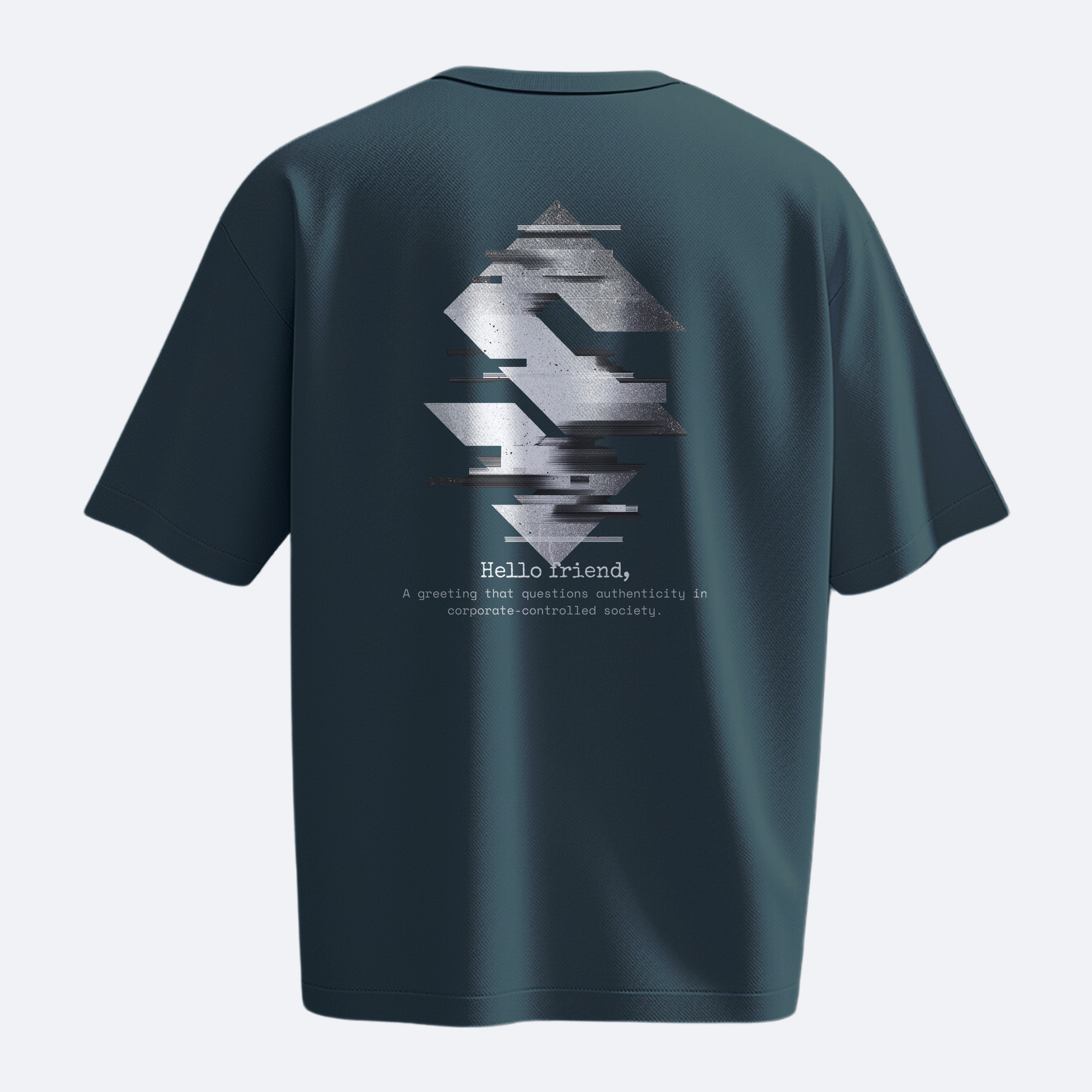 Hello Friend - Mr. Robot - Heavy, Oversize, Unisex Tişört