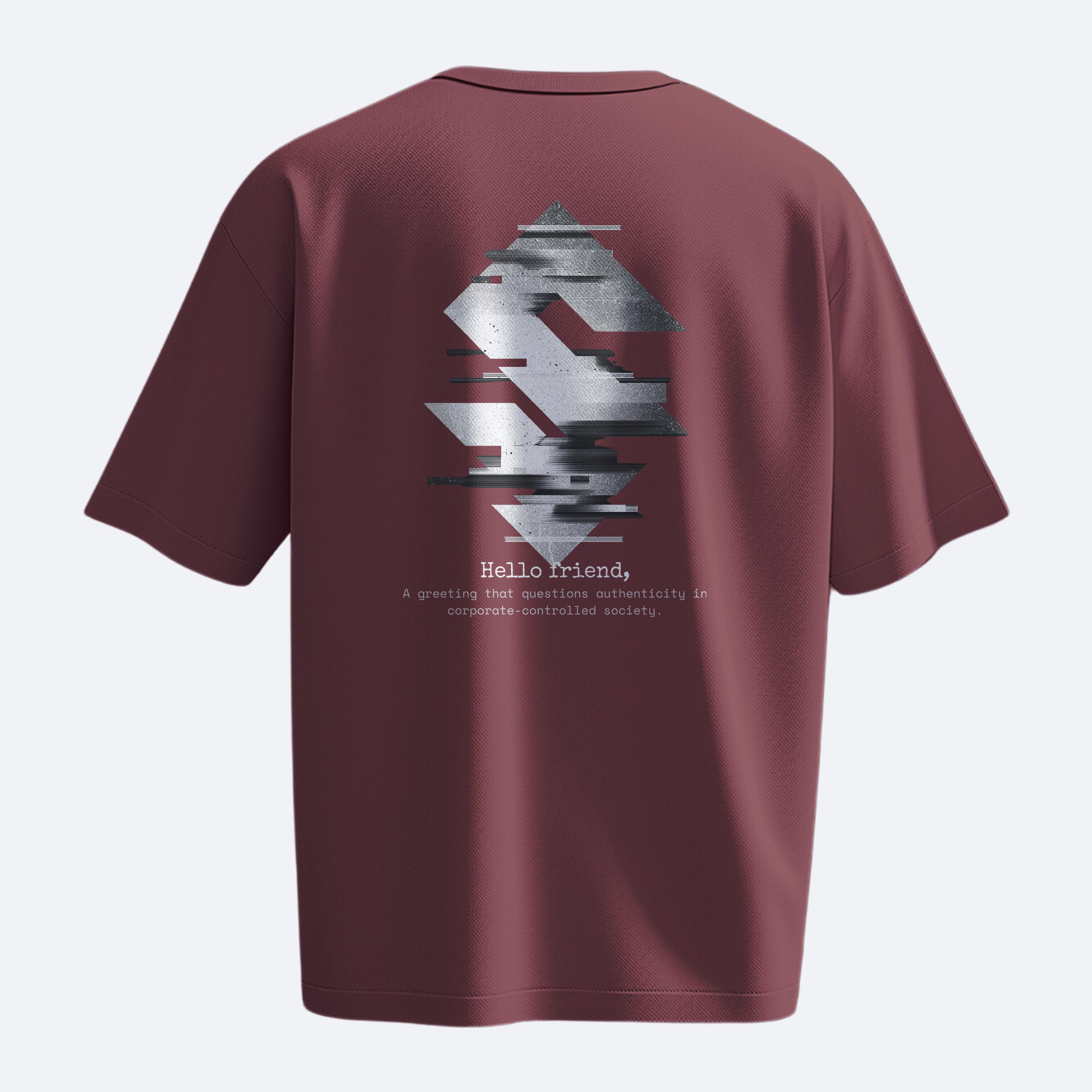 Hello Friend - Mr. Robot - Heavy, Oversize, Unisex Tişört
