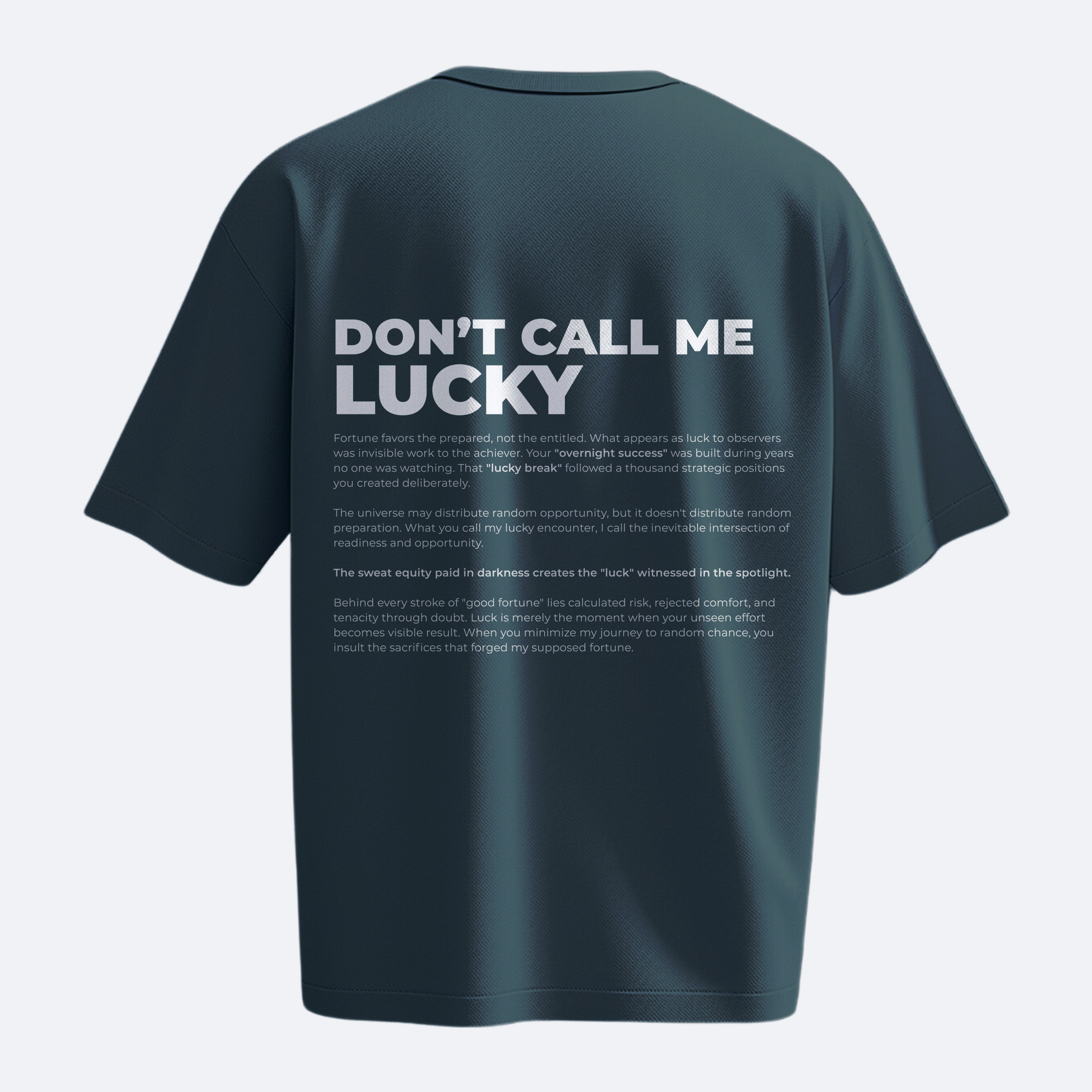 Don't Call Me Lucky - Heavy, Oversize, Unisex T-shirt