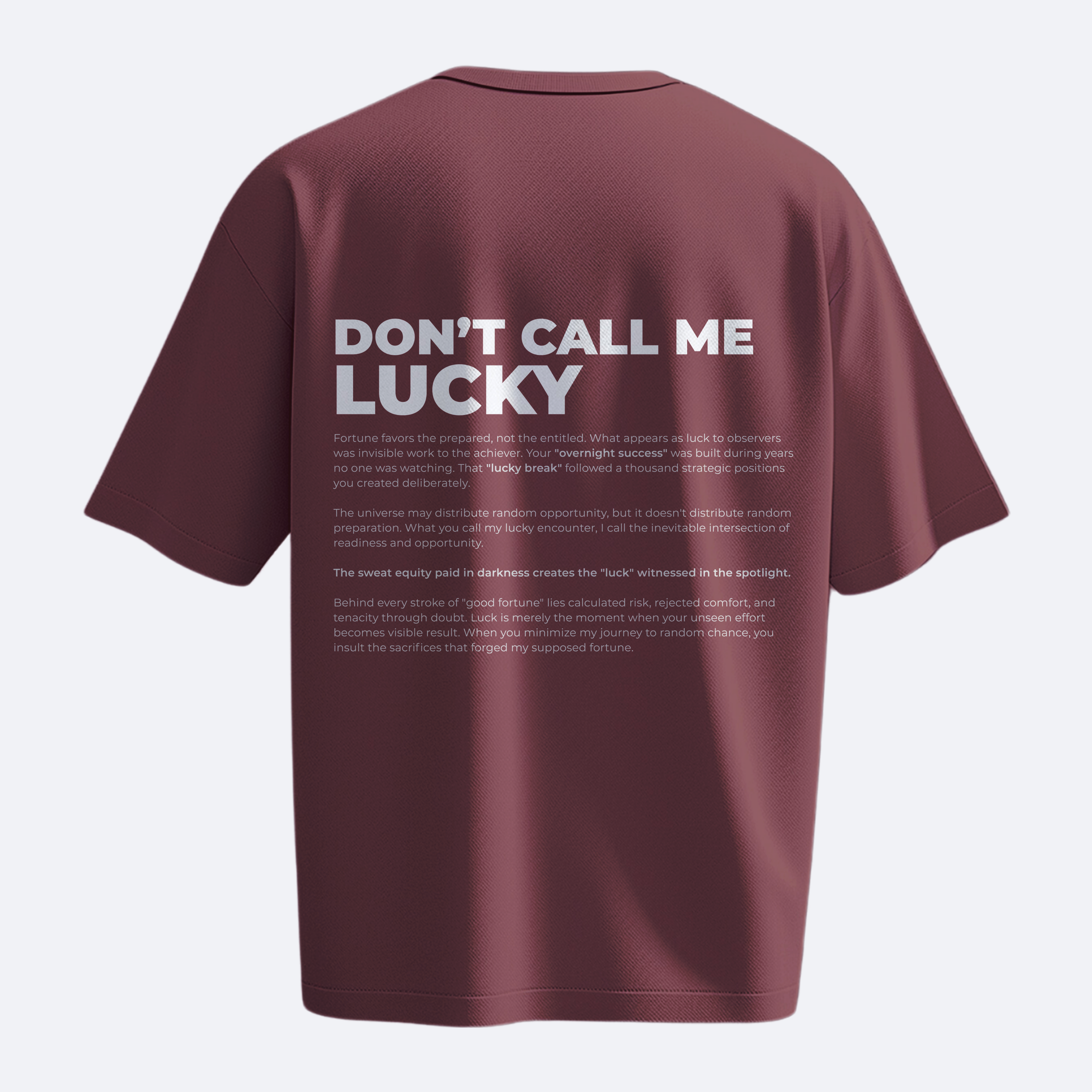 Don't Call Me Lucky - Heavy, Oversize, Unisex T-shirt