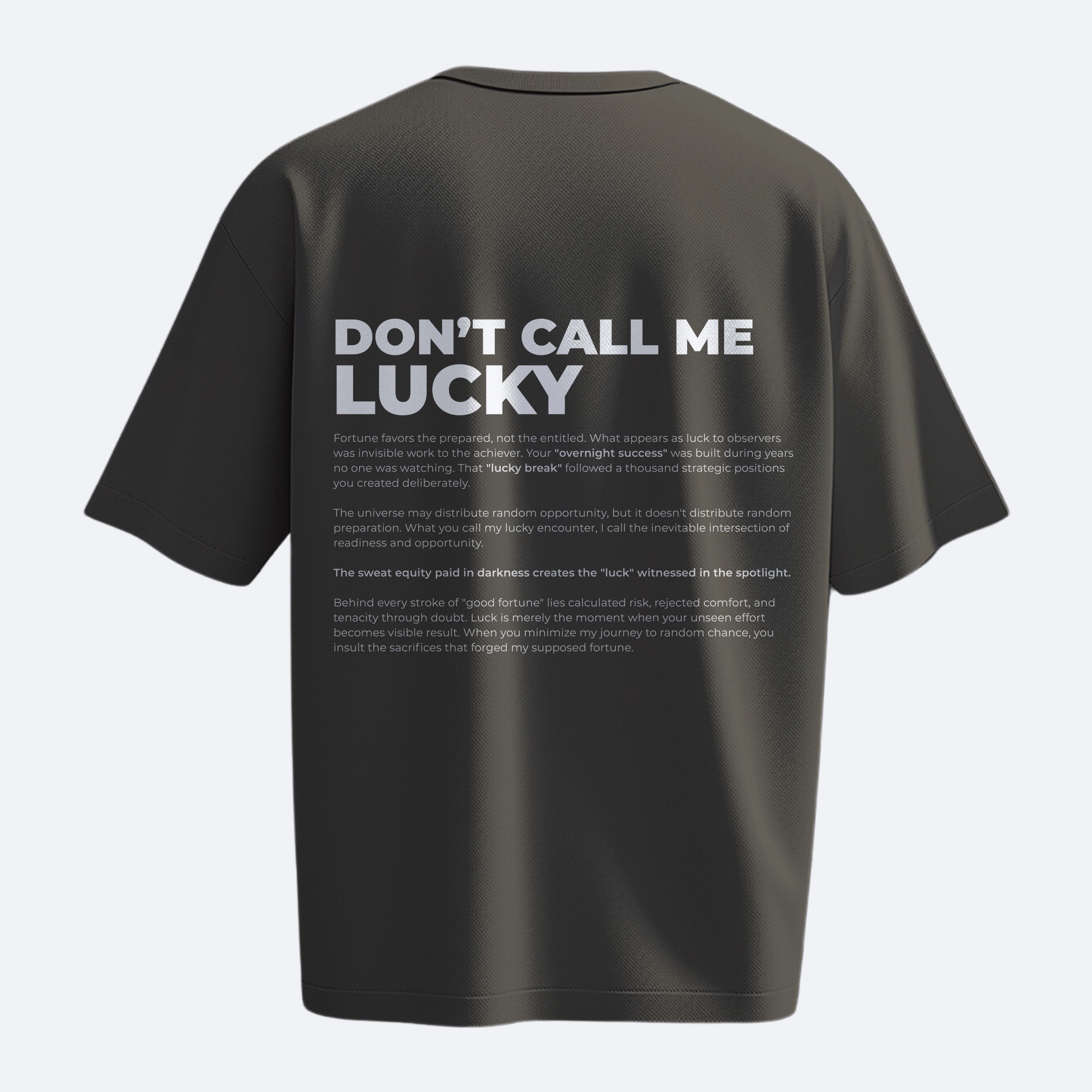 Don't Call Me Lucky - Heavy, Oversize, Unisex T-shirt