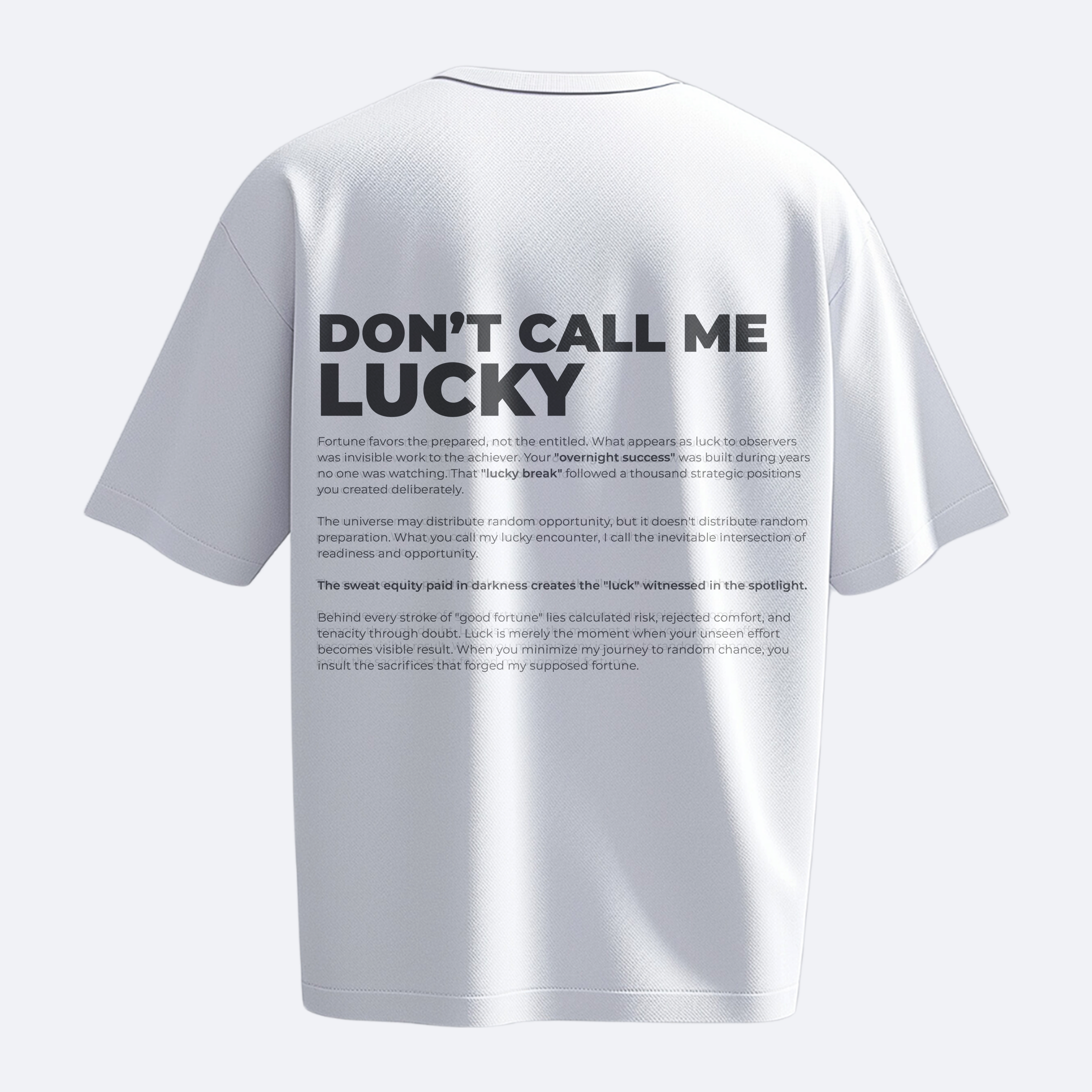 Don't Call Me Lucky - Heavy, Oversize, Unisex T-shirt