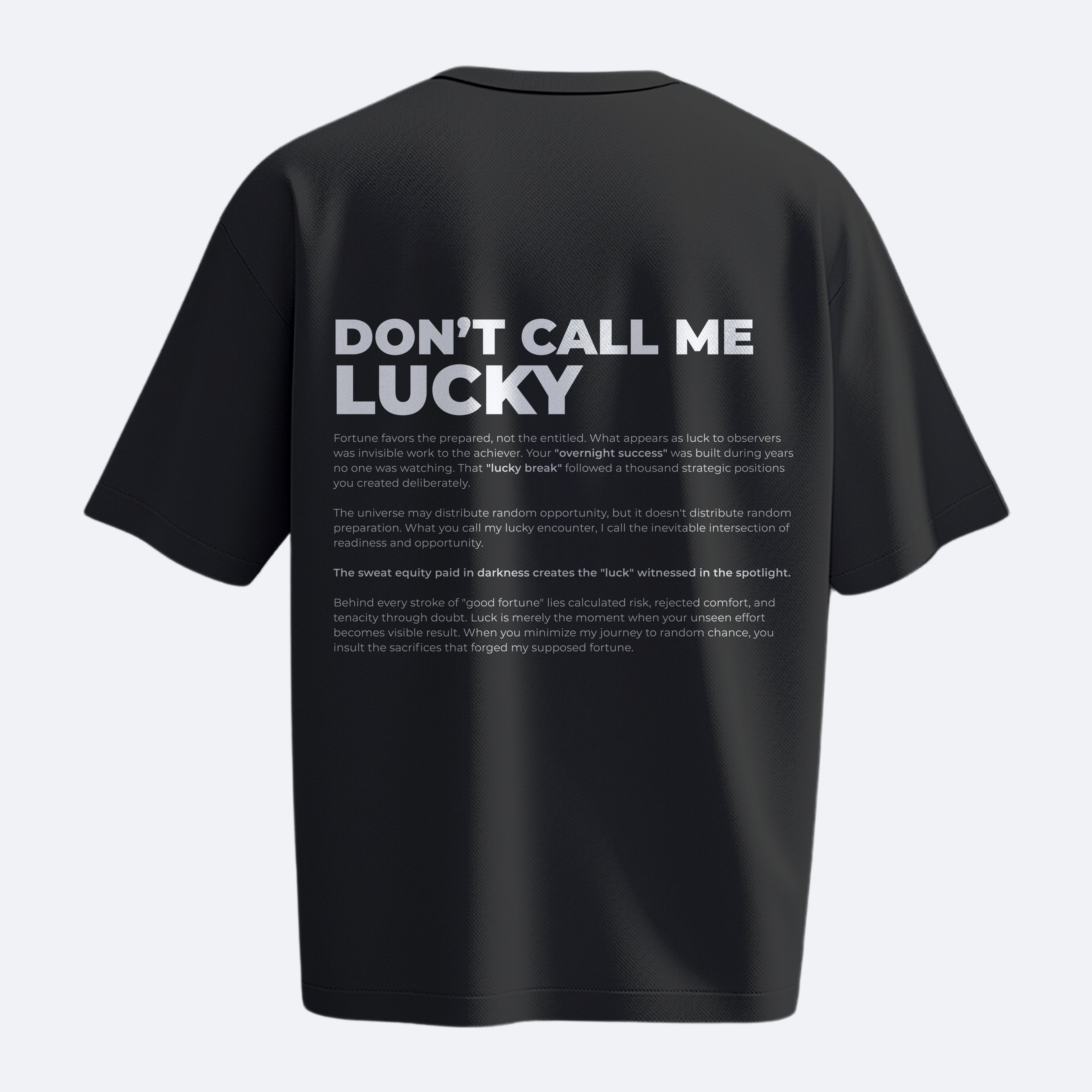 Don't Call Me Lucky - Heavy, Oversize, Unisex T-shirt