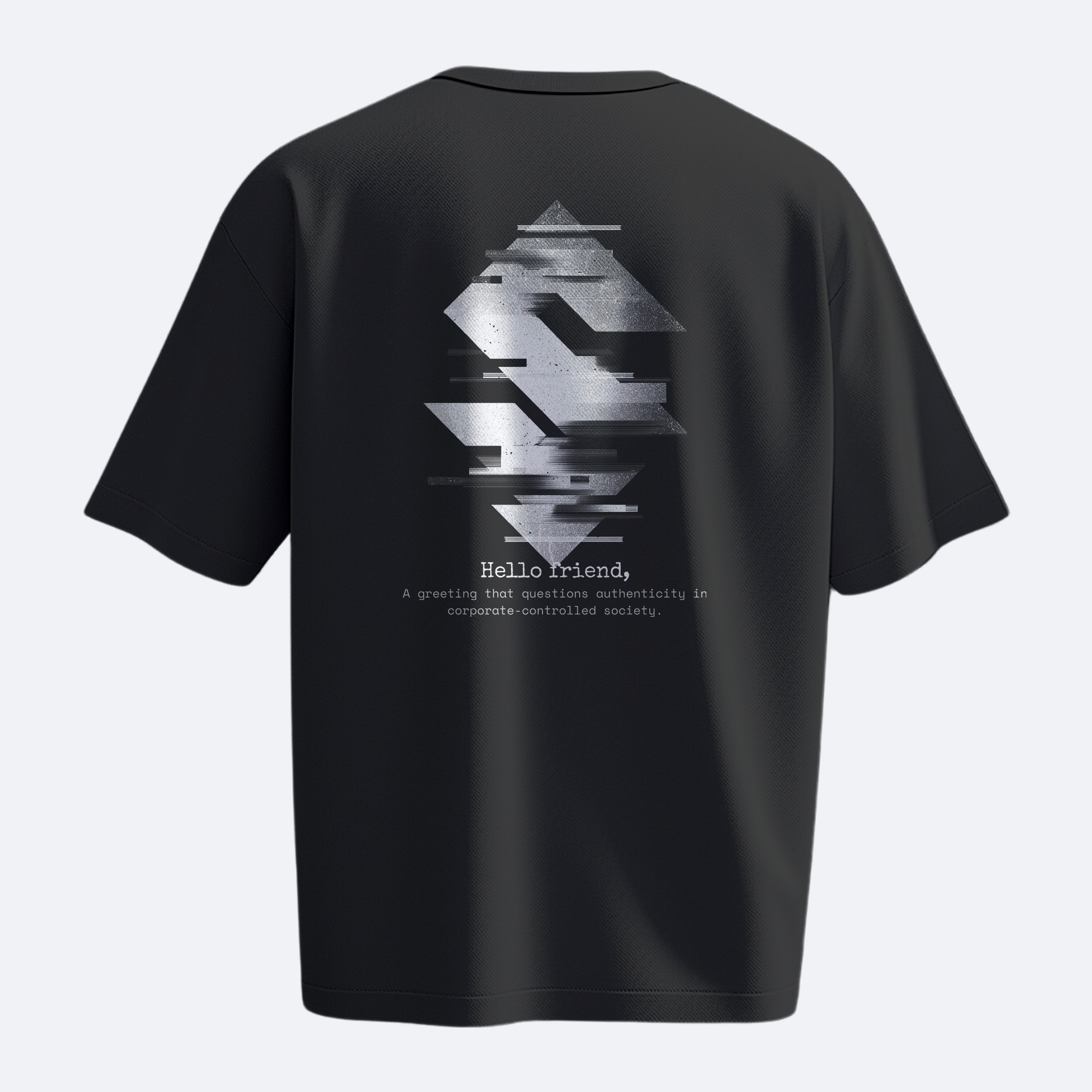 Hello Friend - Mr. Robot - Heavy, Oversize, Unisex Tişört