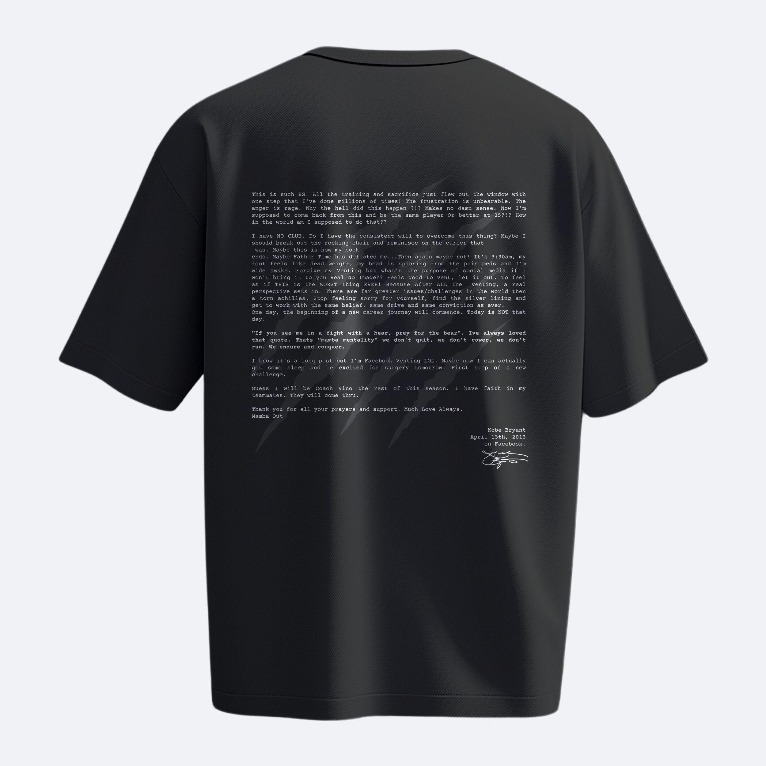 Mamba Mentality: Heavy, Oversize, Unisex Tişört