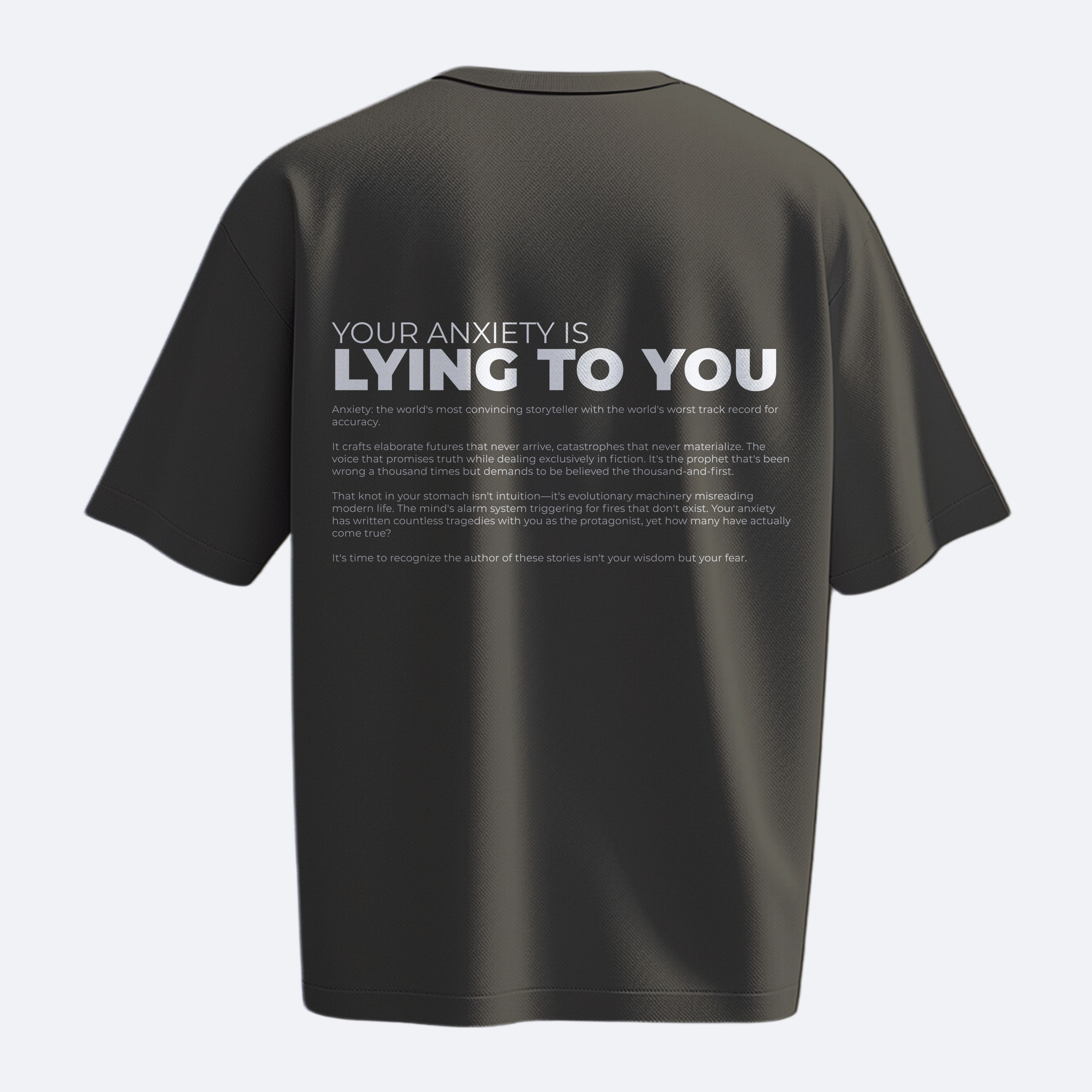 Your Anxiety Is Lying To You - Heavy, Oversize, Unisex T-shirt