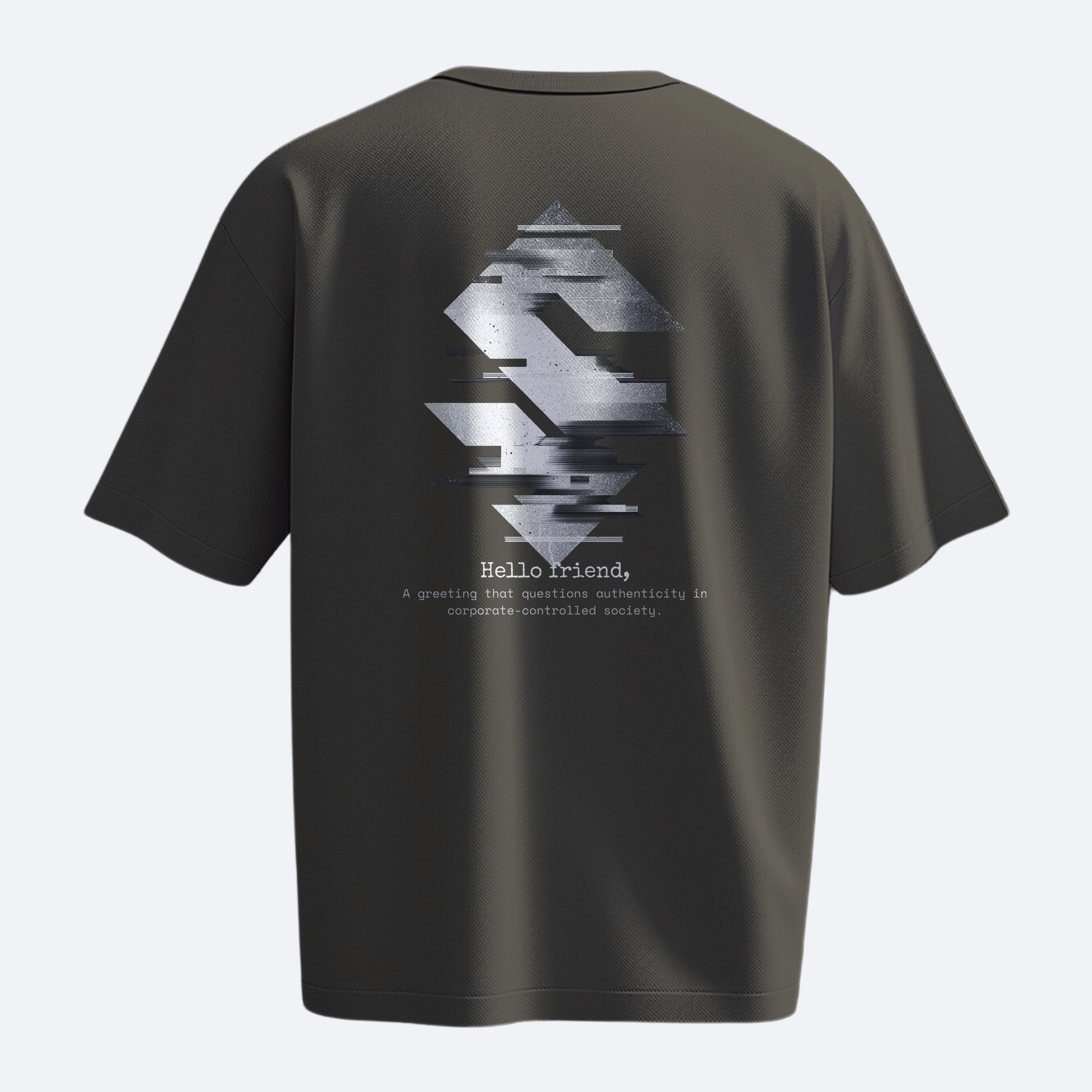 Hello Friend - Mr. Robot - Heavy, Oversize, Unisex Tişört