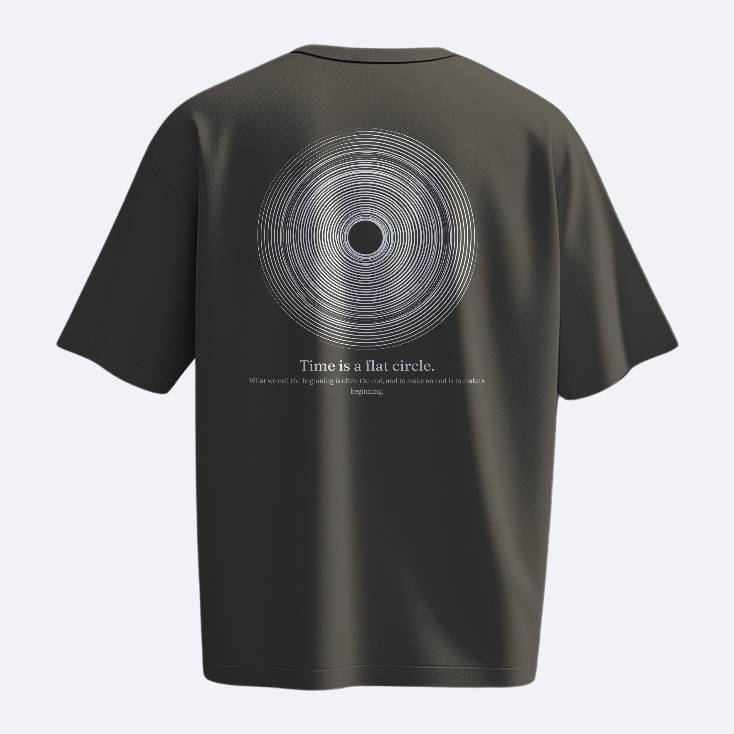 Flat Circle - True Detective - Heavy, Oversize, Unisex Tişört