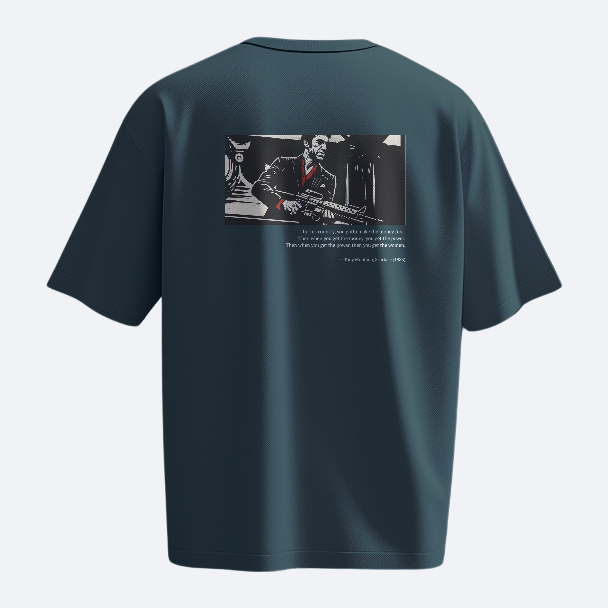 Money. Power. Women. - Scarface - Heavy, Oversize, Unisex Tişört