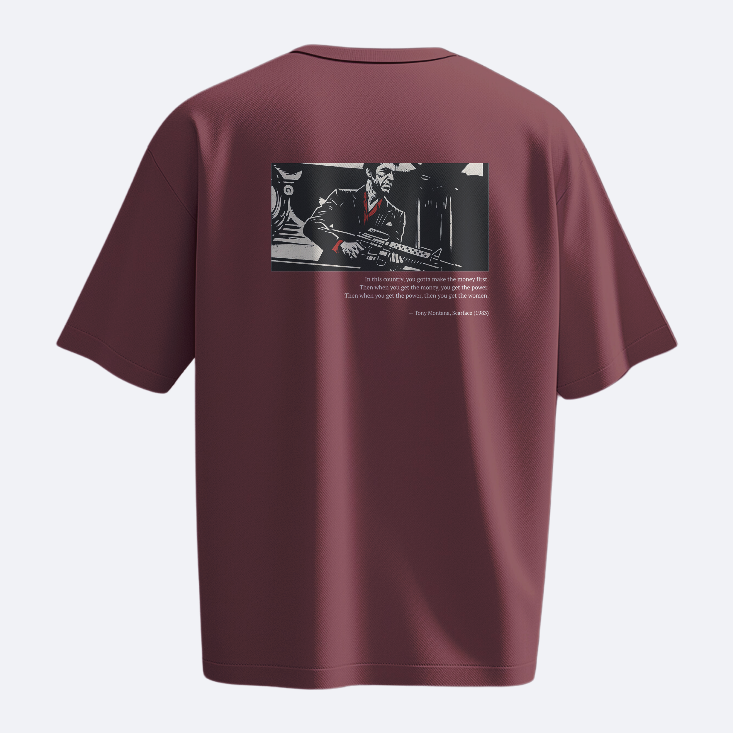 Money. Power. Women. - Scarface - Heavy, Oversize, Unisex Tişört