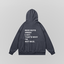 Not Nice - Navy Blue & Oversized Hoodie